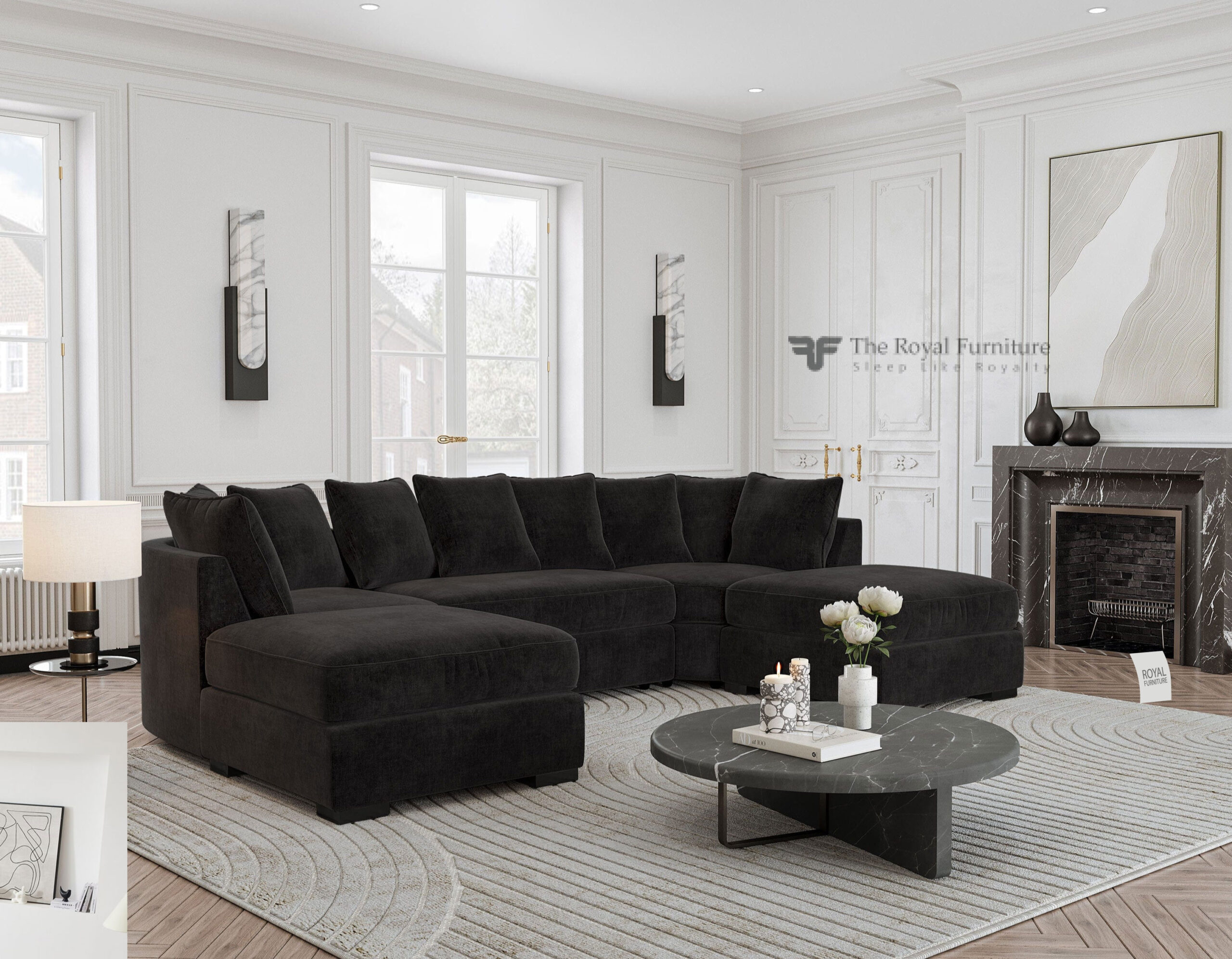 luxury u shaped sofa
