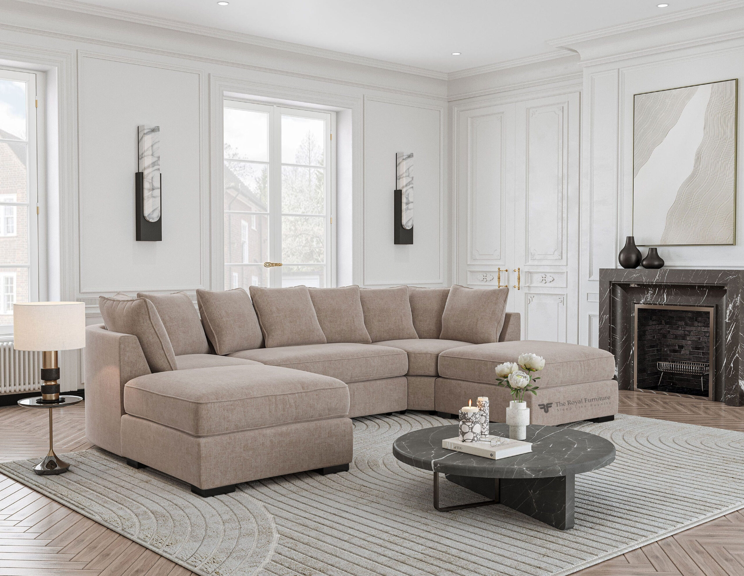 luxury u shaped sofa